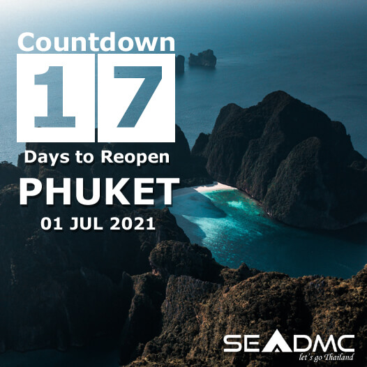 17 Days countdown to Phuket reopening day 01 Jul 2021