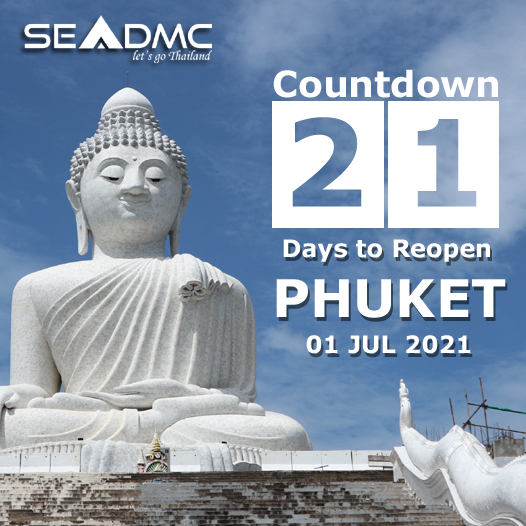 21 Days countdown to Phuket reopening day 01 Jul 2021