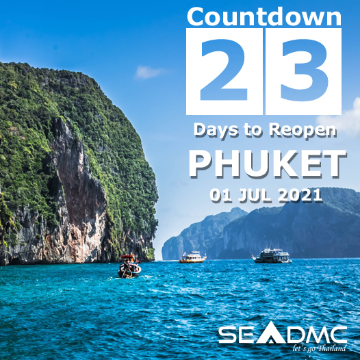 23 Days countdown to Phuket reopening day 01 Jul 2021