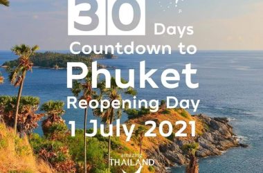 30 Days countdown to Phuket reopening day "01 Jul 2021"